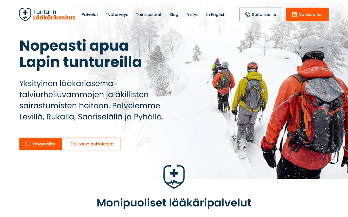 Tunturin Lääkärikeskus website